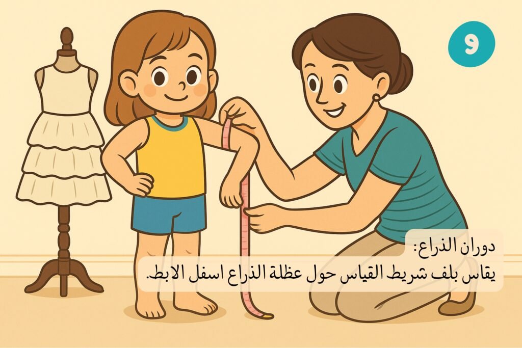 � طريقة اخذ القياسات للاطفال  pdf page 0010 1024x683